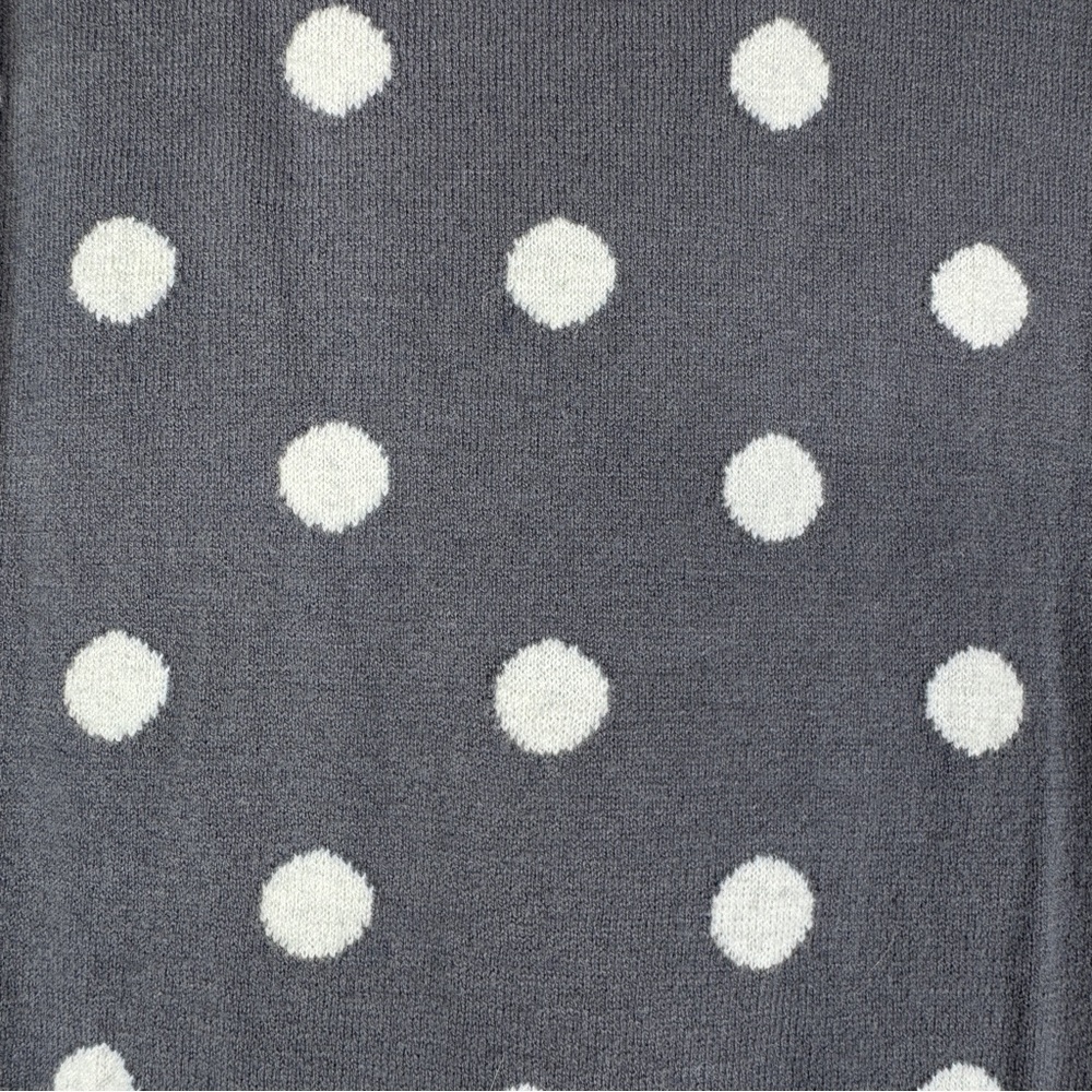ANTHROPOLOGIE / BARASCHI Gray & White Polk Dot Strapy Knit Tank - Sz M - Picture 10 of 11